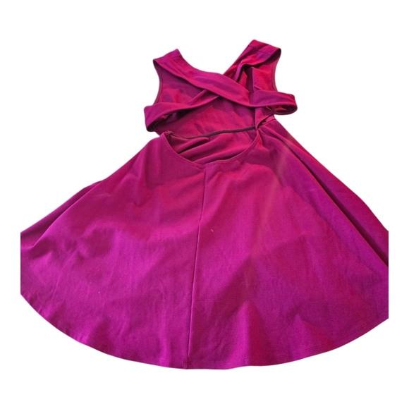 Lulu's Fuchsia Cross-Back Dress - Picture 2 of 8